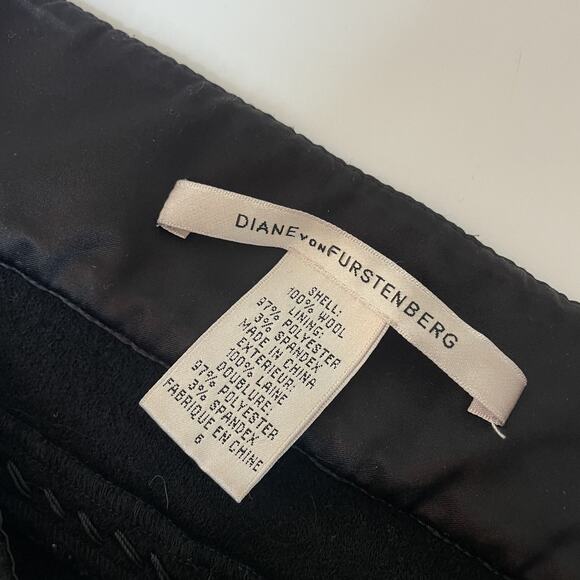 Diane von Furstenberg DVF Wool Pencil Skirt S High Waist Elegant Quite Luxury - Picture 2 of 6